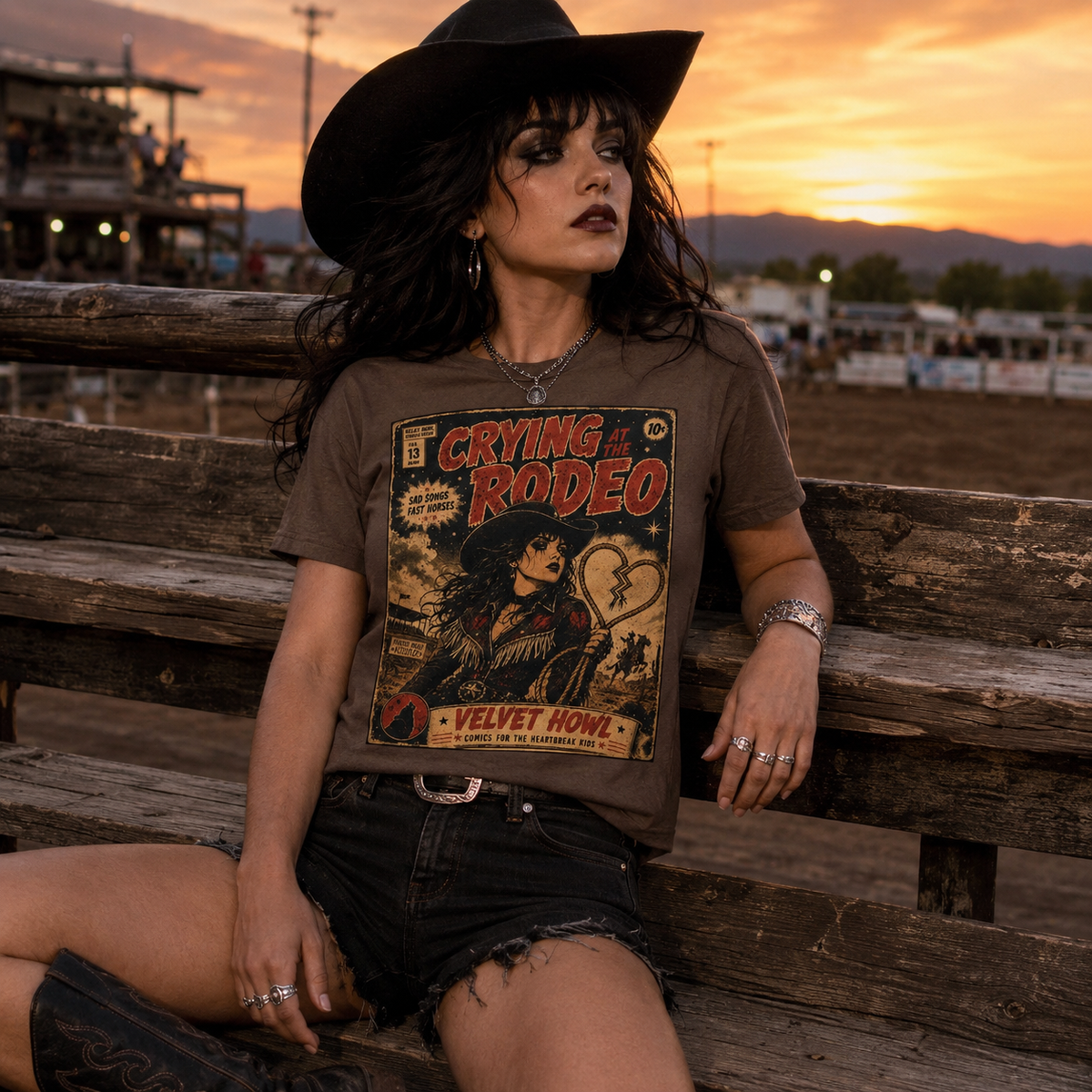 Crying Rodeo Vintage Concert T-Shirt — Velvet Howl Graphic Tee