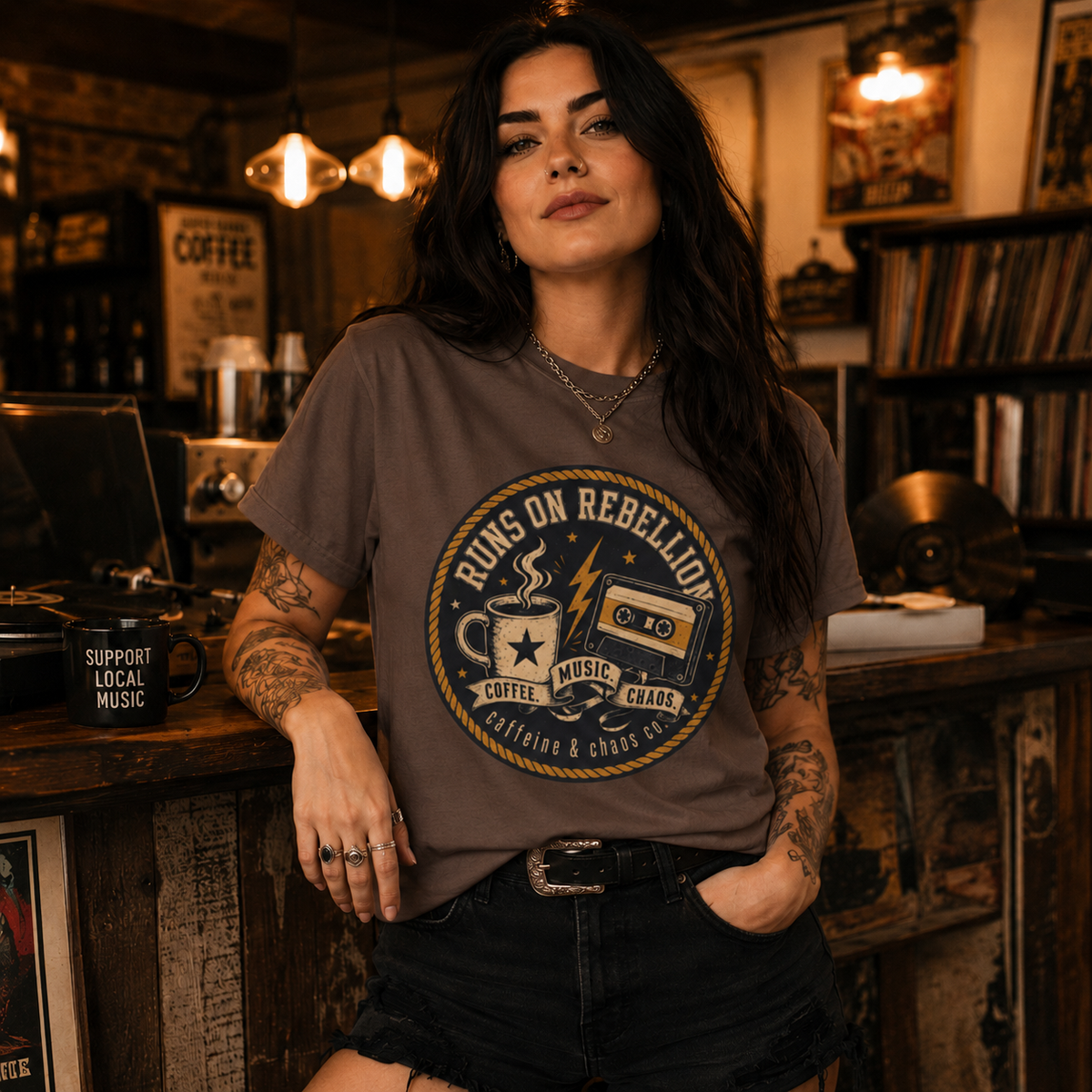 Runs on Rebellion T-shirt | Retro Band Logo Tee